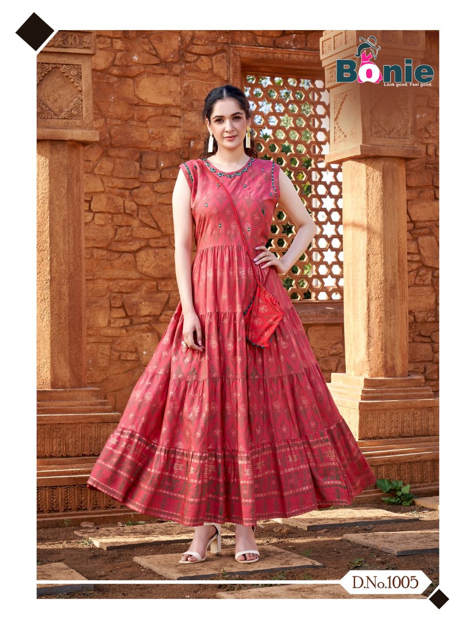 Bonie Wonder Woman New Designer Ethnic Wear Rayon Long Anarkali Kurti Collection